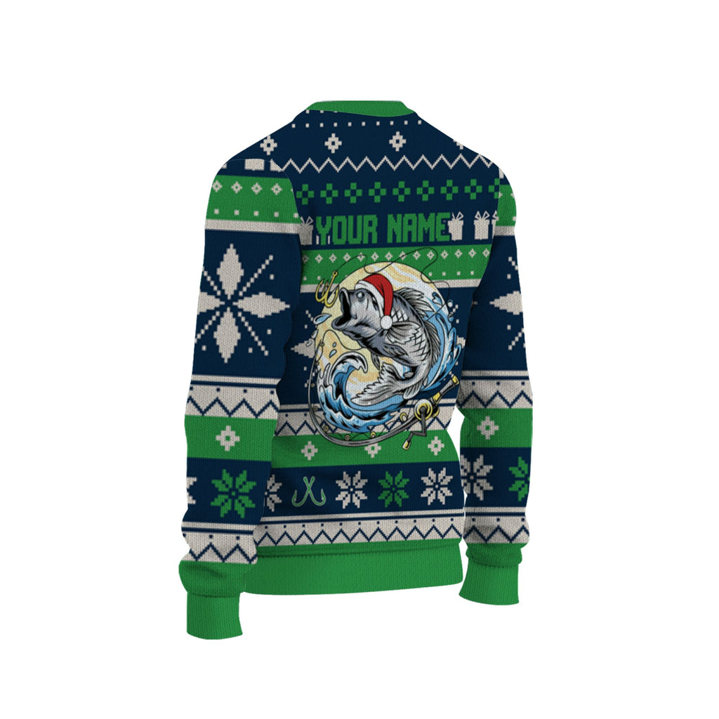 personalize-fishing-christmas-ugly-sweater-awesome-green-nda51-8863