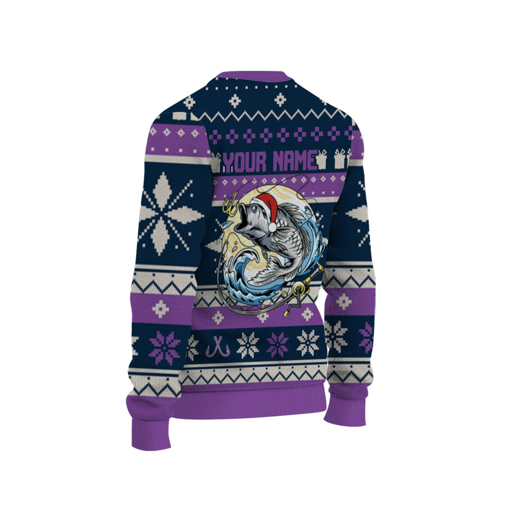 personalize-fishing-christmas-ugly-sweater-awesome-purple-nda51-8482