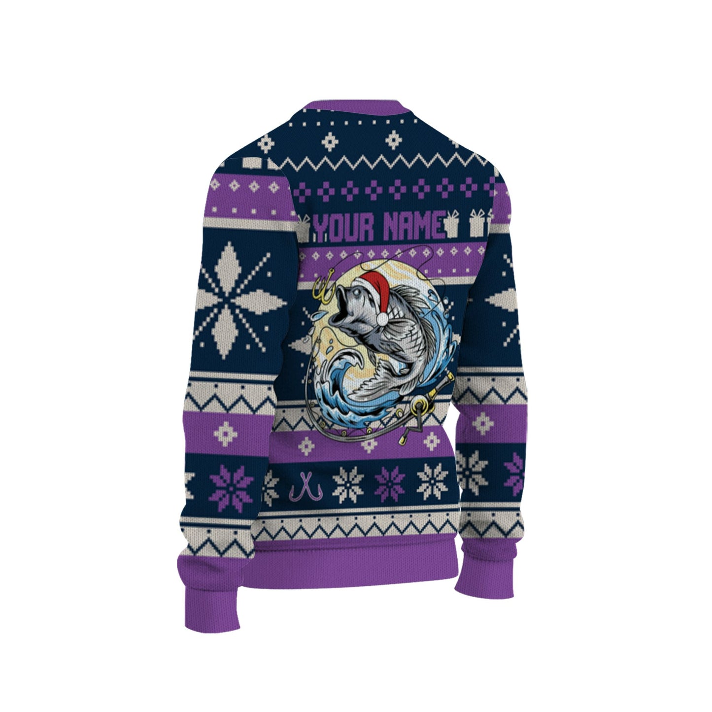 personalize-fishing-christmas-ugly-sweater-awesome-purple-nda51-8482