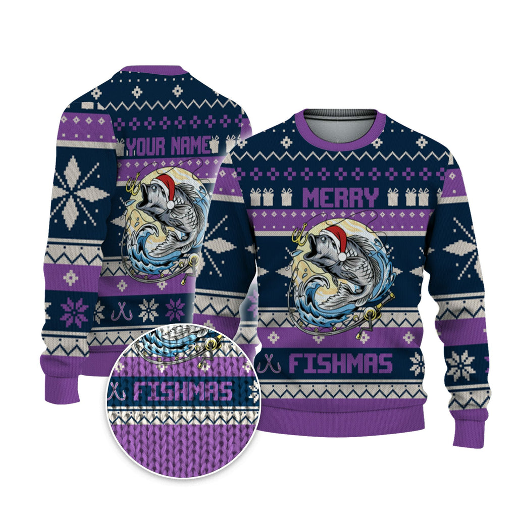 personalize-fishing-christmas-ugly-sweater-awesome-purple-nda51-8482
