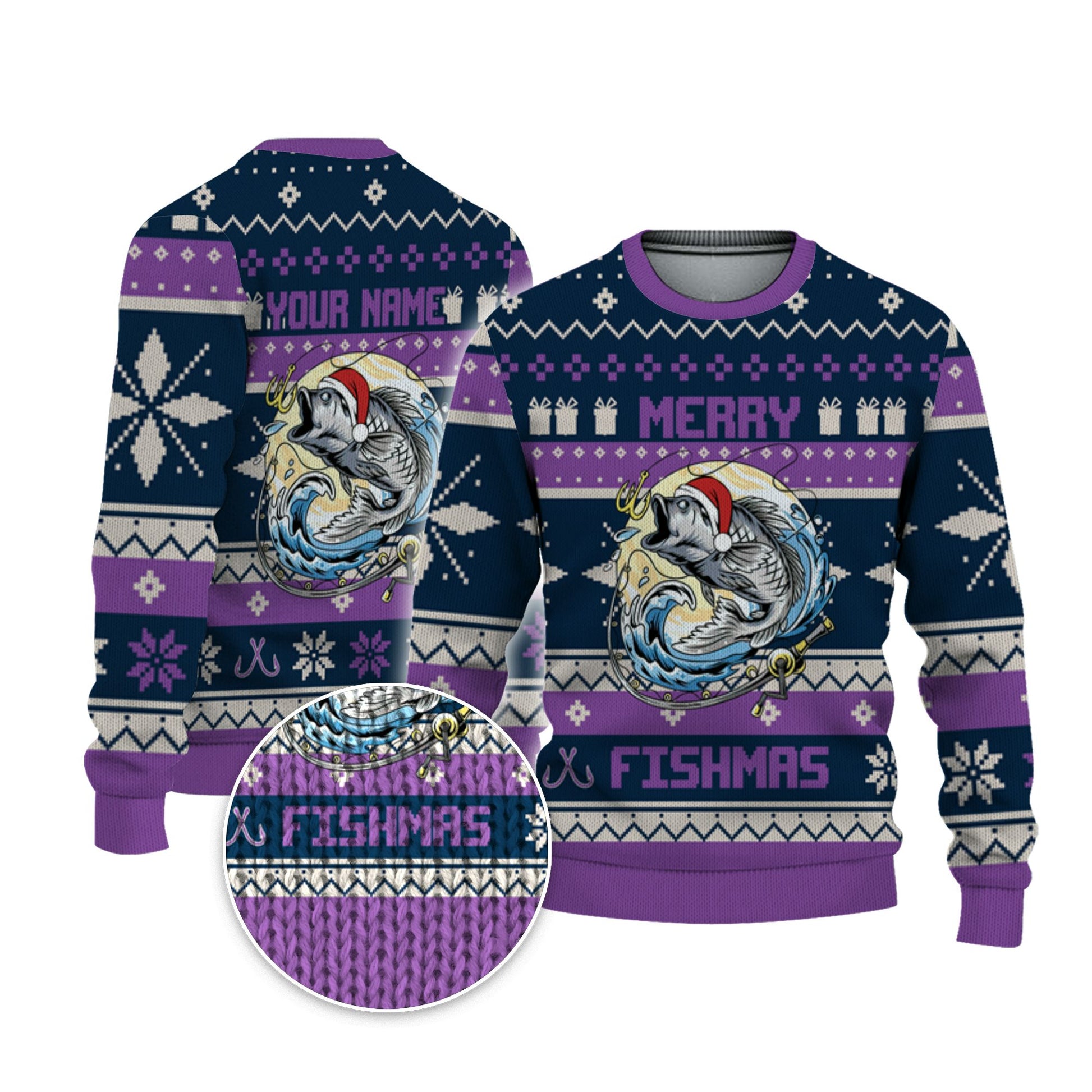 personalize-fishing-christmas-ugly-sweater-awesome-purple-nda51-8482