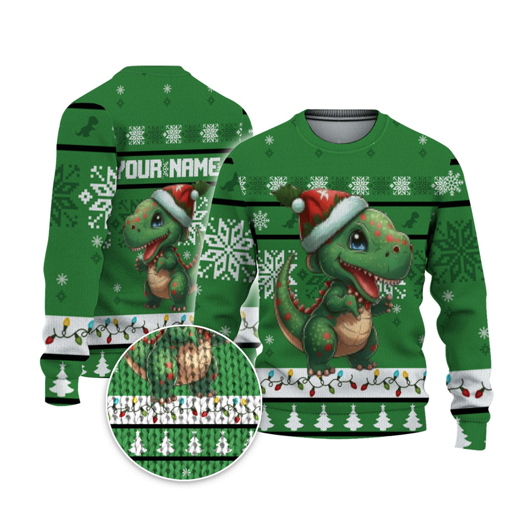 personalize-christmas-ugly-cute-dino-baby-christmas-green-nda49-1634