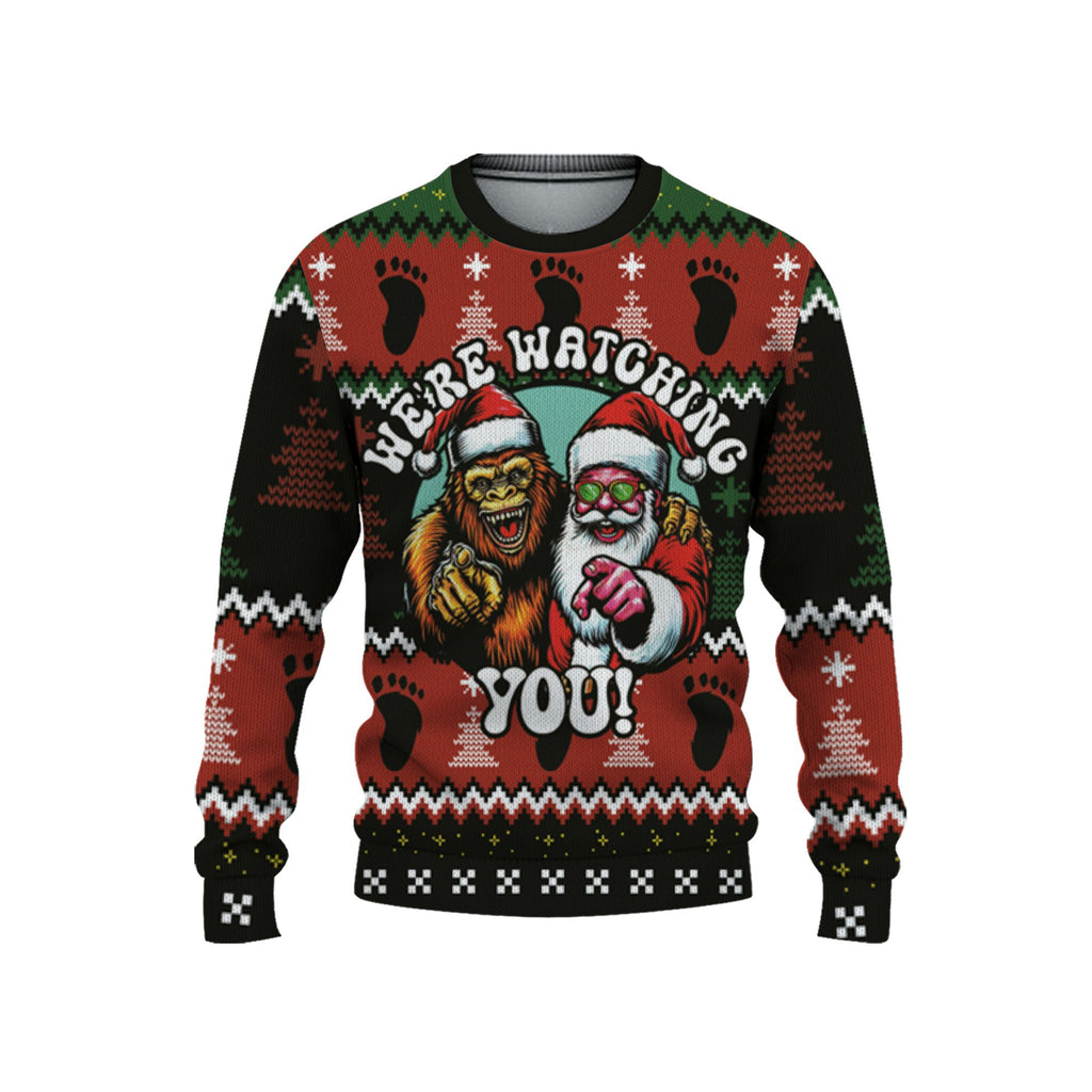 custom-christmas-funny-santa-and-sasquatch-ugly-sweater-tka90-6835
