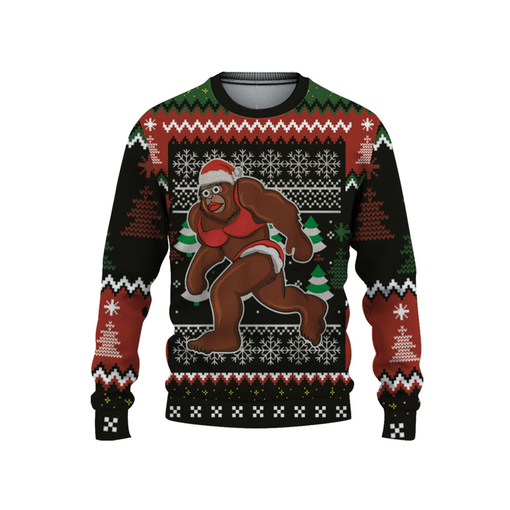 custom-christmas-funny-bikini-sasquatch-ugly-sweater-tka90-7156
