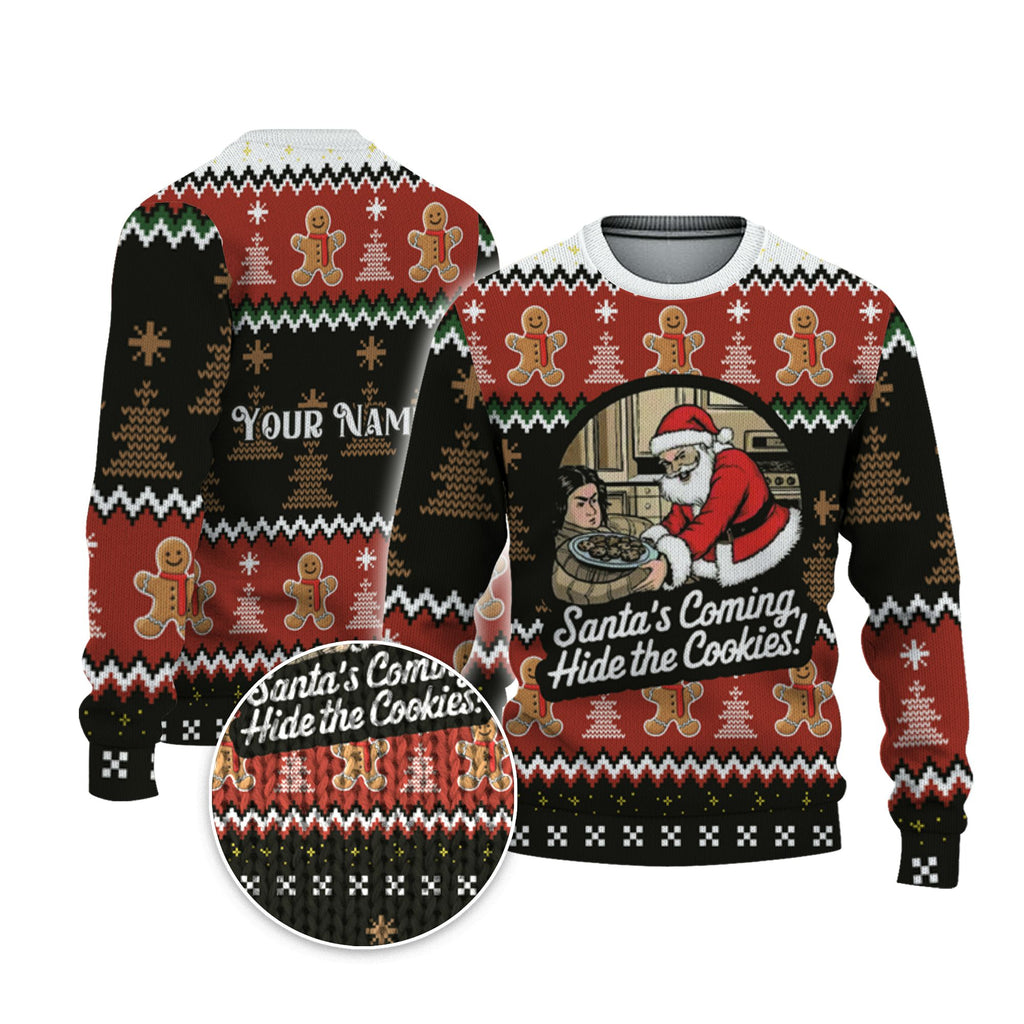 custom-christmas-funny-hide-cookies-ugly-sweater-santa-coming-tka95-2854