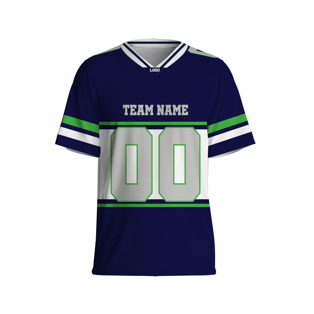 personalized-team-name-nuber-football-jersey-horizontal-line-navy-green-and-grey-ss-vdd50-5905