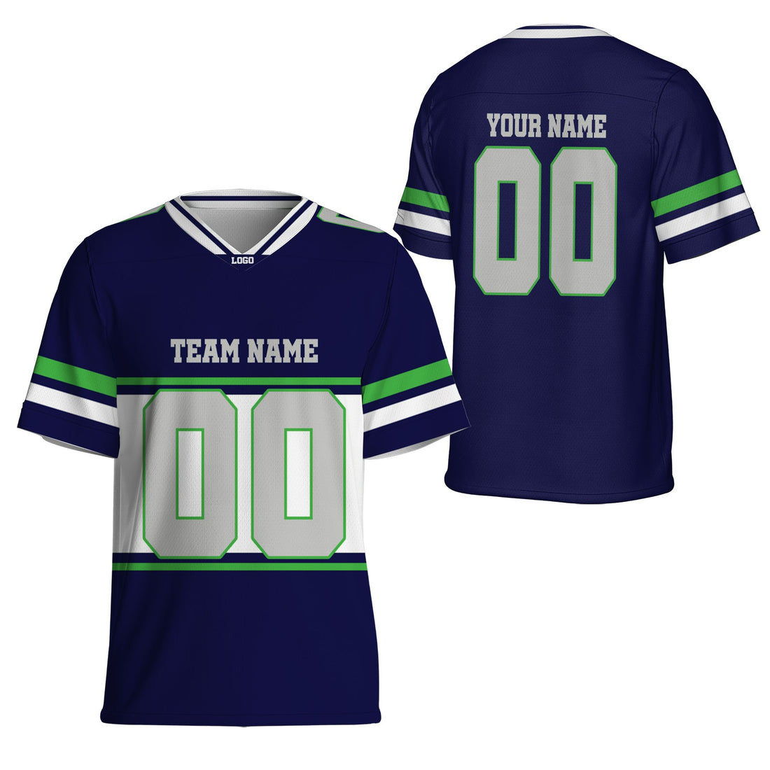 personalized-team-name-nuber-football-jersey-horizontal-line-navy-green-and-grey-ss-vdd50-5905