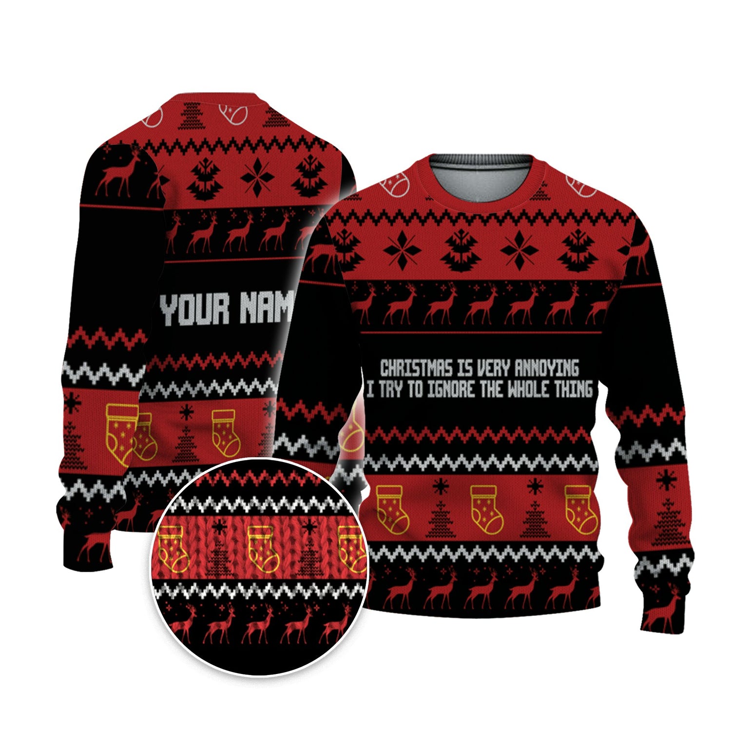 personalized-funny-quotes-christmas-holiday-ugly-sweater-red-and-black-vdd56-9741