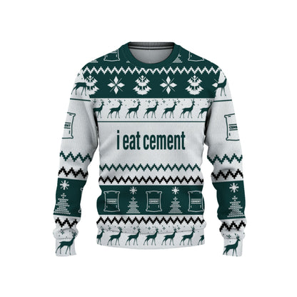 personalized-i-eat-cement-christmas-holiday-funny-ugly-sweater-green-and-white-vdd58-6559