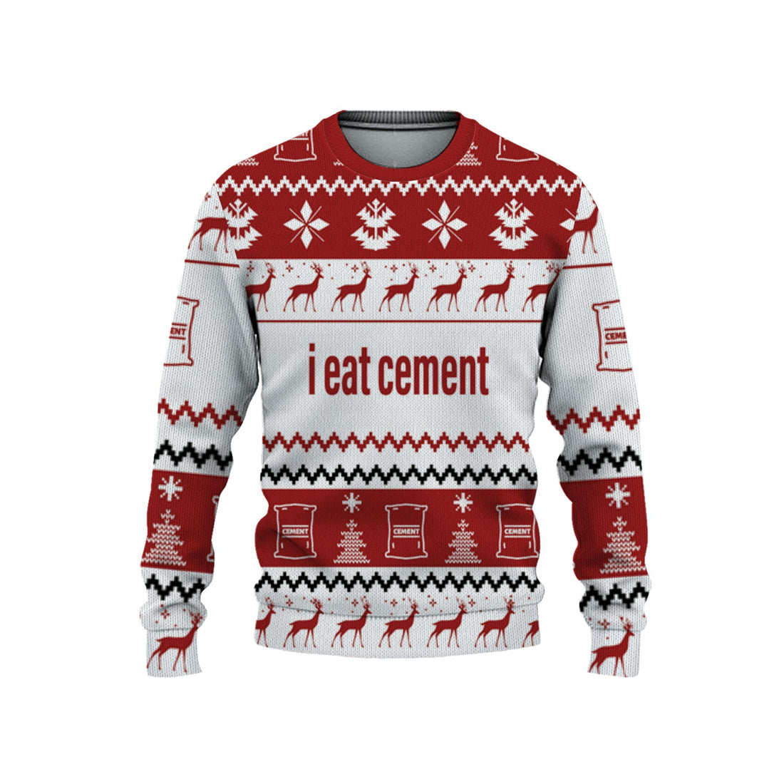 personalized-i-eat-cement-christmas-holiday-funny-ugly-sweater-red-and-white-vdd58-8984