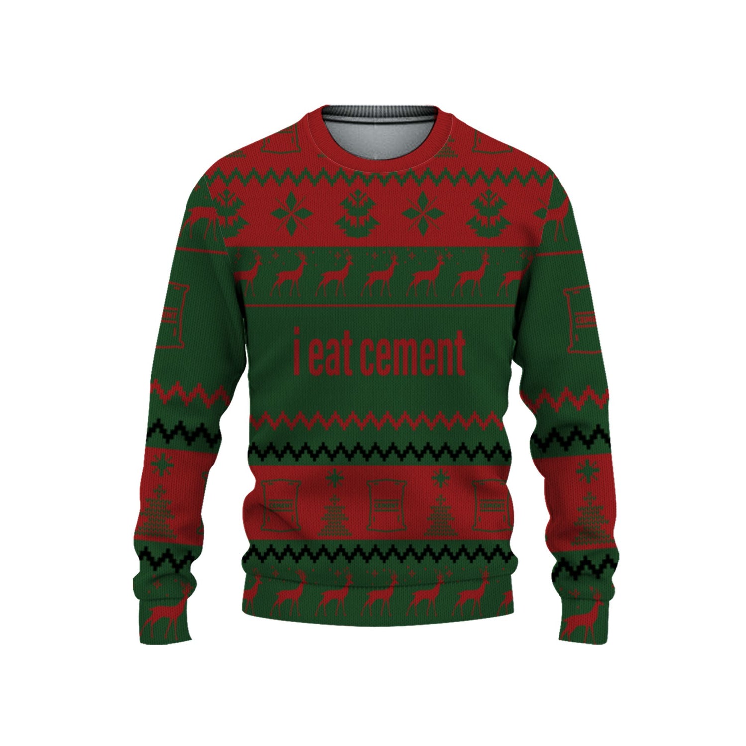 personalized-i-eat-cement-christmas-holiday-funny-ugly-sweater-red-and-green-vdd58-7958