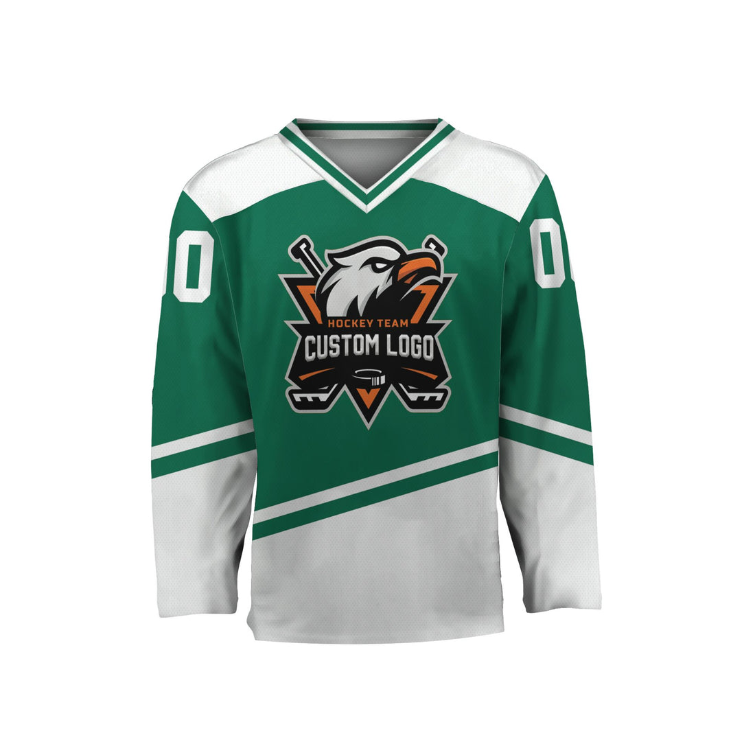 customized-name-and-logo-ice-hockey-jersey-diagonal-stripes-green-and-white-vdd61-1727