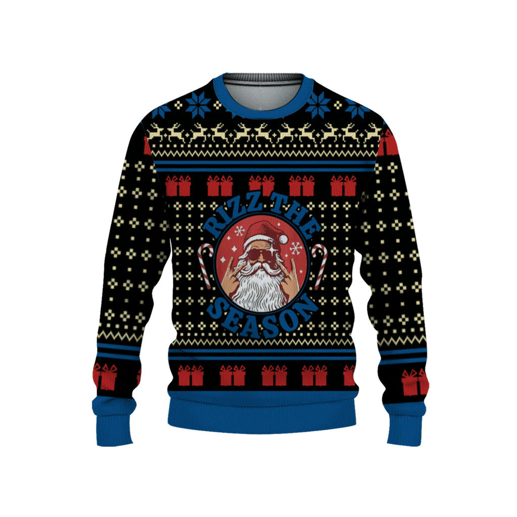 personalize-ugly-rizz-the-season-funny-santa-blue-nda69-4575