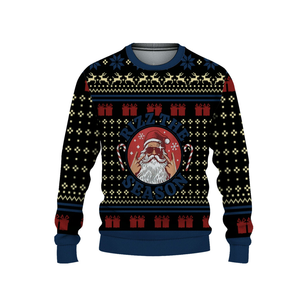 personalize-ugly-rizz-the-season-funny-santa-navy-blue-nda69-5684