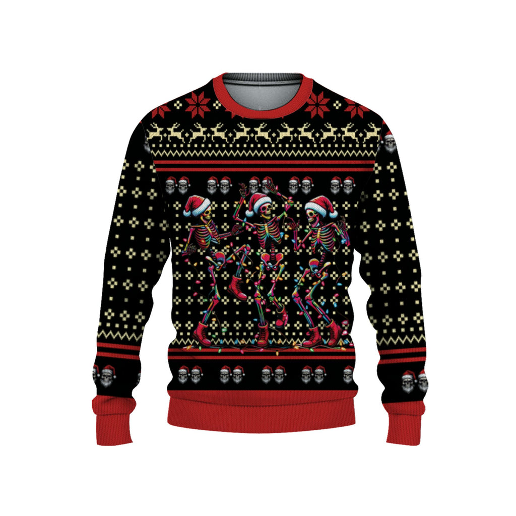 personalize-ugly-christmas-dancing-skeleton-red-nda70-5746