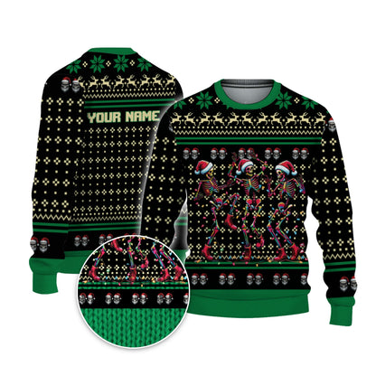 personalize-ugly-christmas-dancing-skeleton-green-nda70-6157