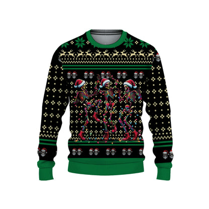 personalize-ugly-christmas-dancing-skeleton-green-nda70-6157