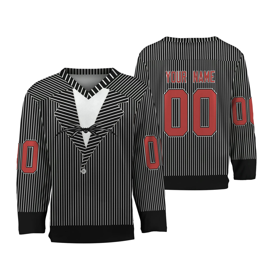 personalize-hockey-costume-suit-striped-black-nda97-3989