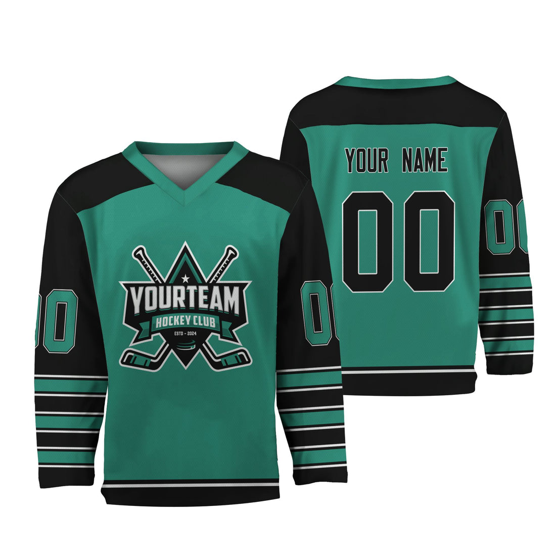 personalize-hockey-team-name-and-number-custom-green-ndb12-4887