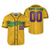 Custom Mardi Gras Tkb39 Yellow Unisex Baseball Jersey