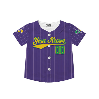 Custom Tkb40 Purple Stripe Kid Baseball Jersey