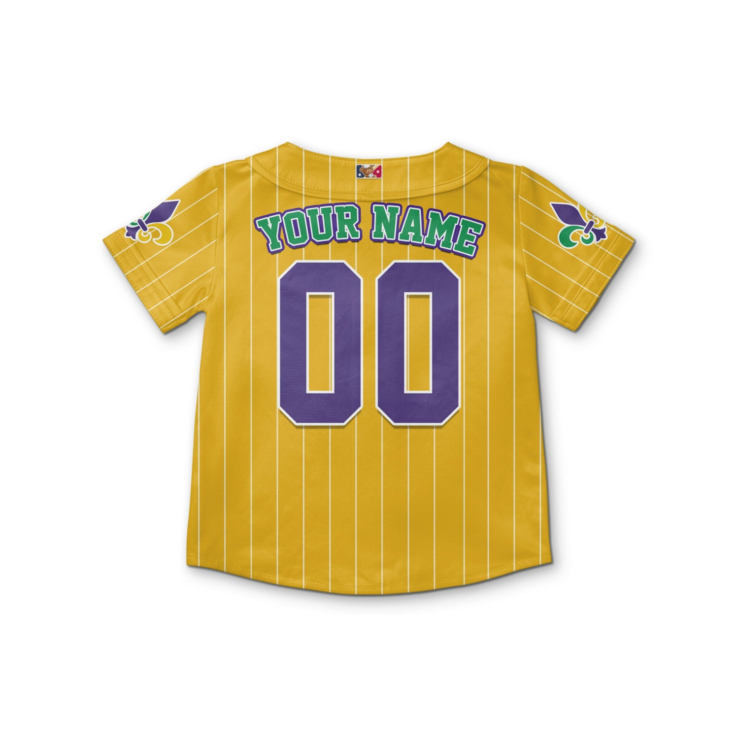 Custom Tkb40 Yellow Stripe Kid Baseball Jersey