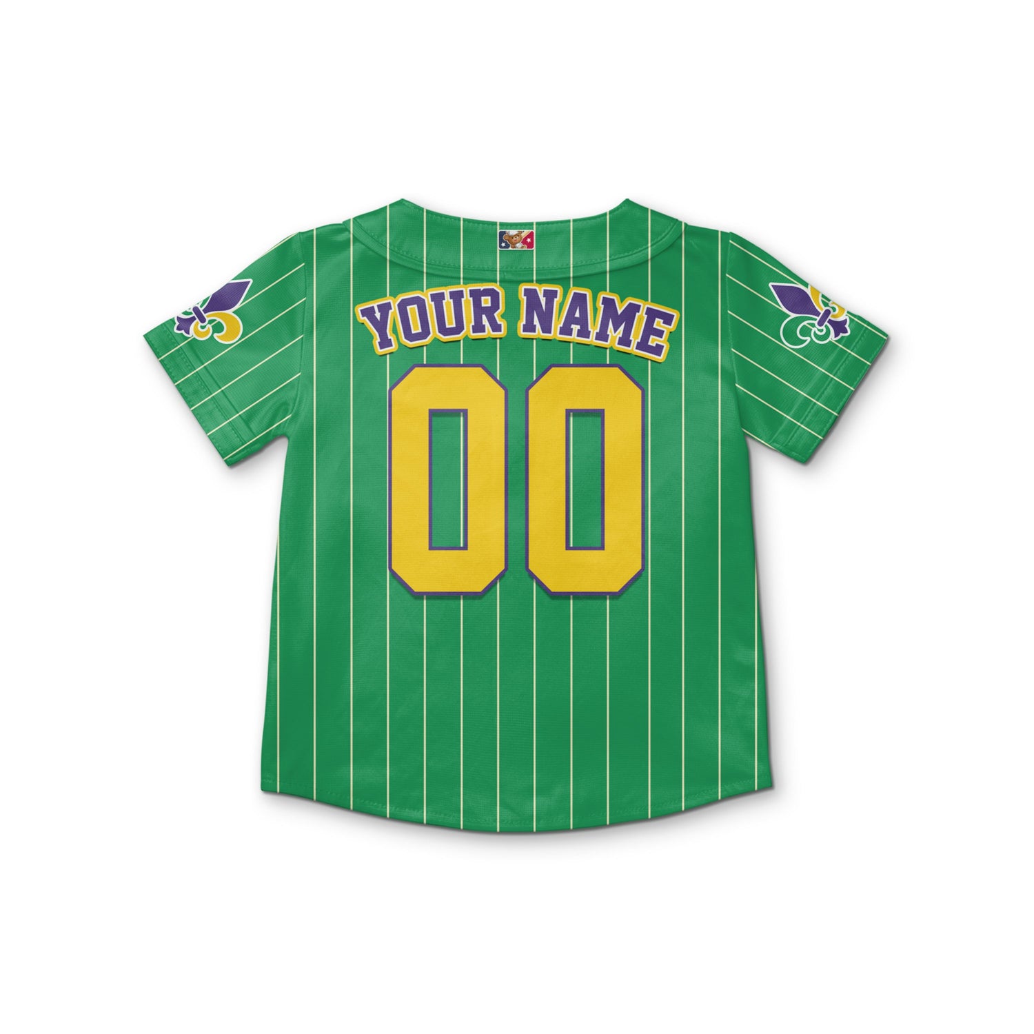 Custom Tkb40 Green Stripe Kid Baseball Jersey