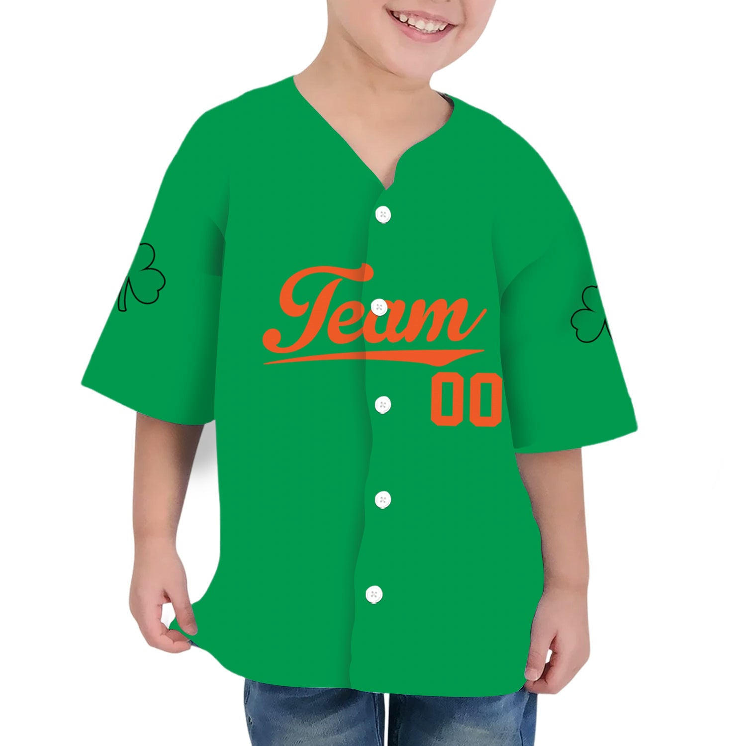 Custom Unisex Green Orange Text St. Patrick&