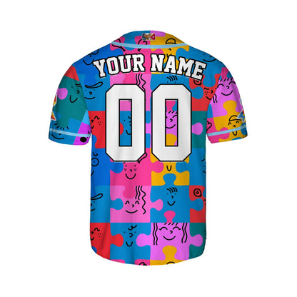 Custom Jigsaw Autism Baseball Jersey Custom Motivational Gift For Him And Her TKb67