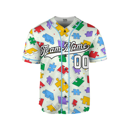 Custom Jigsaw 2 Autism Baseball Jersey Custom Motivational Gift For Him And Her TKb67