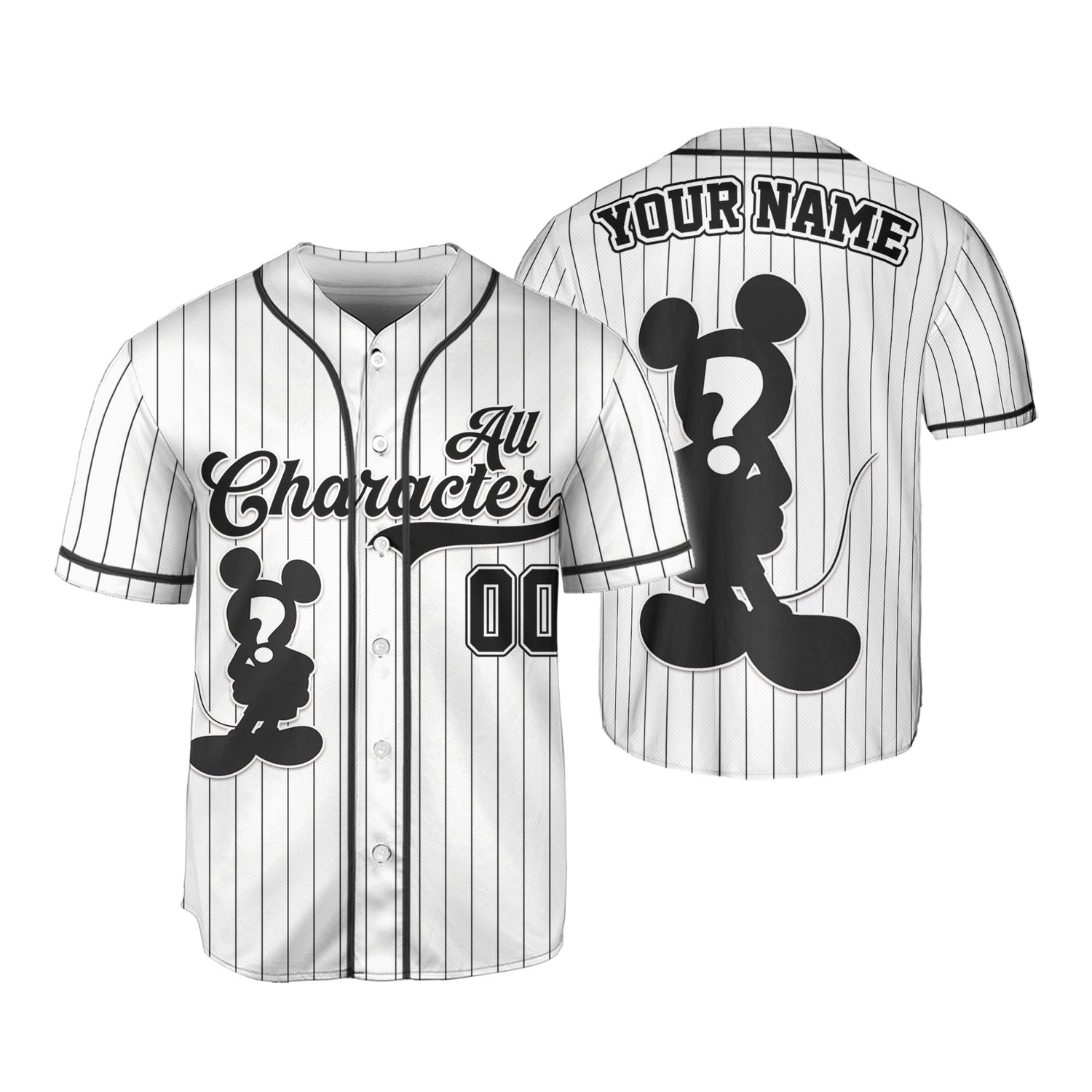 Custom All Characters Baseball Jersey