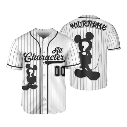 Custom All Characters Baseball Jersey