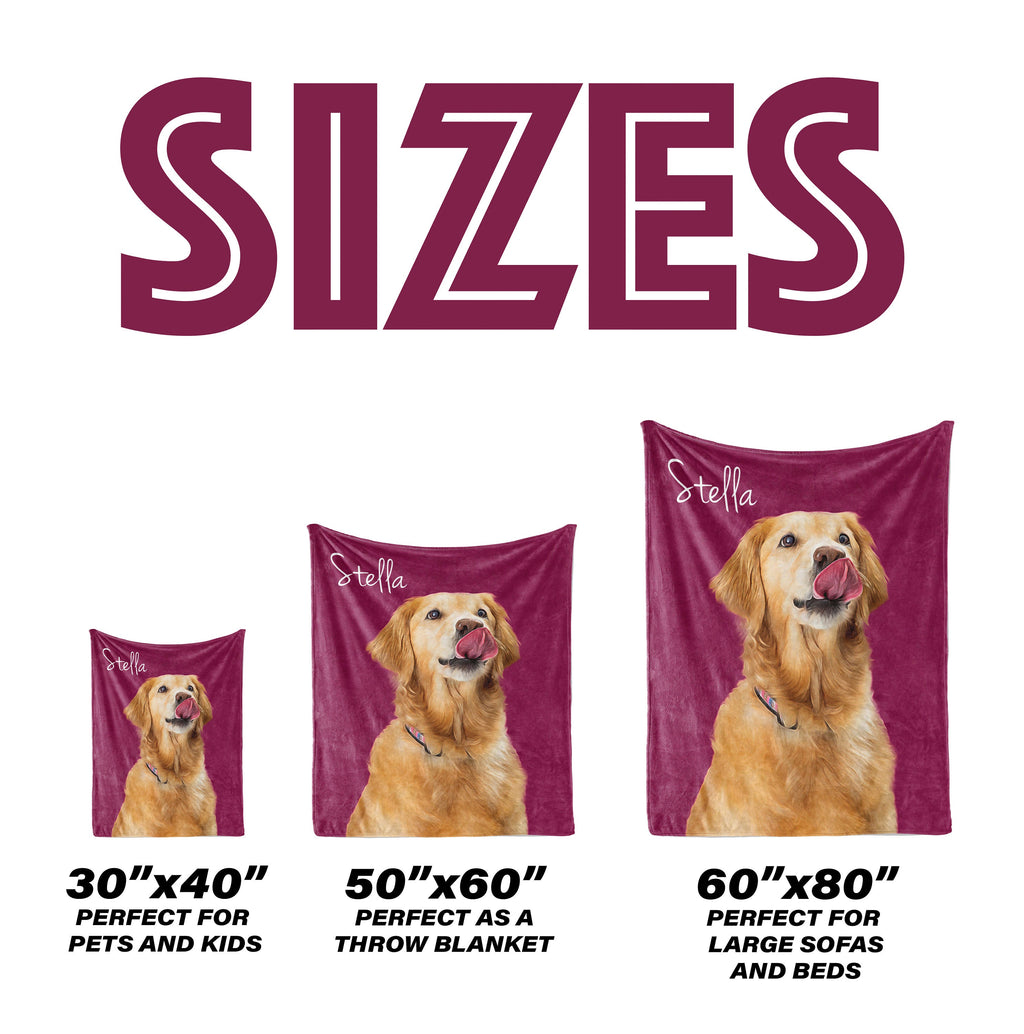 Custom Dog Face Blankets, Personalized Pet Photo Blanket, Fleece Dog Blankets, Customized Photo Throws, Dog Dad Gifts, Pet Lover Gifts 1216248938