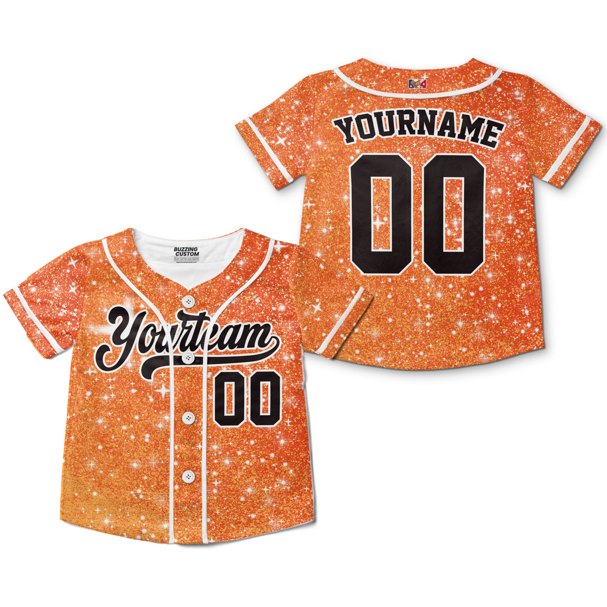 custom-amazing-glitter-star-simple-orange-baseball-jersey-9624