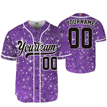 Custom Amazing Glitter Star Simple Green Kid Baseball Jersey