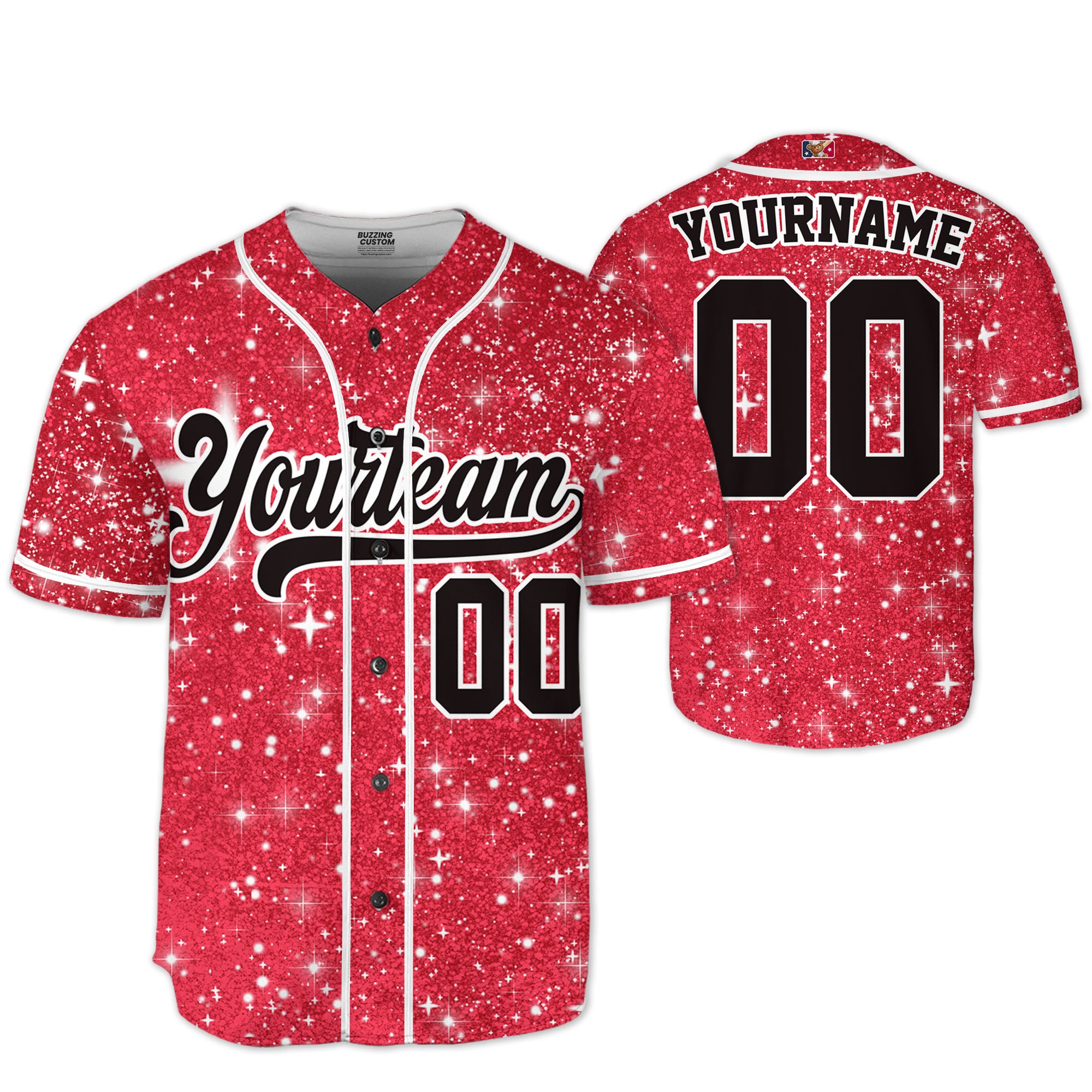 Custom Amazing Glitter Star Simple Orange Kid Baseball Jersey