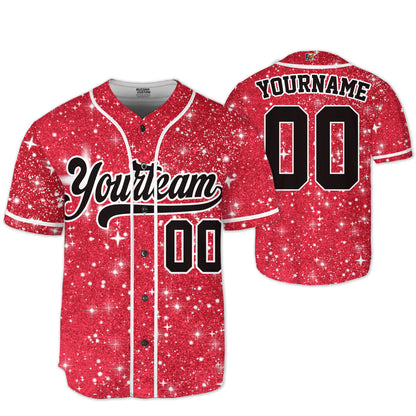 Custom Amazing Glitter Star Simple Orange Kid Baseball Jersey
