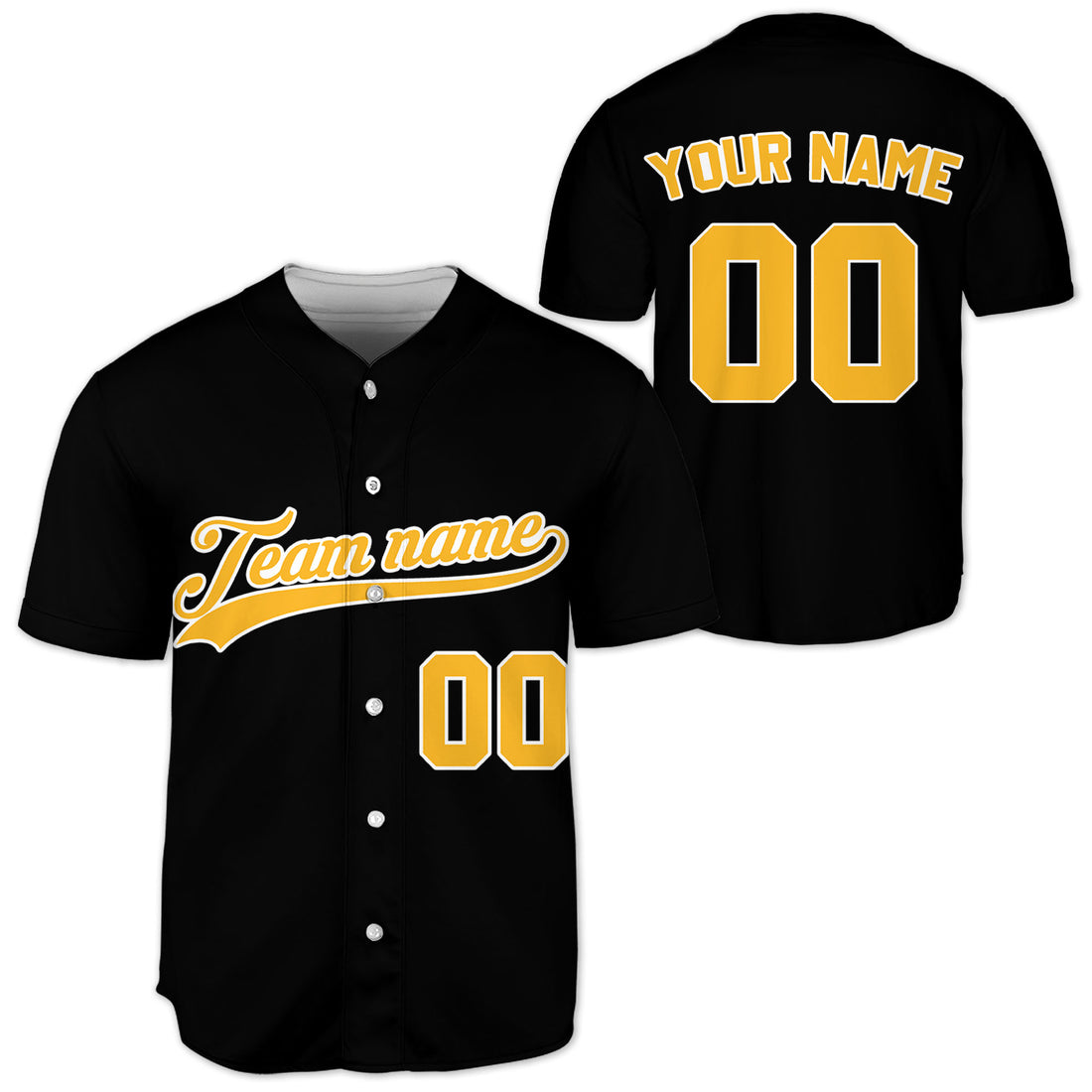 Custom-Black-Yellow-Baseball-Jersey