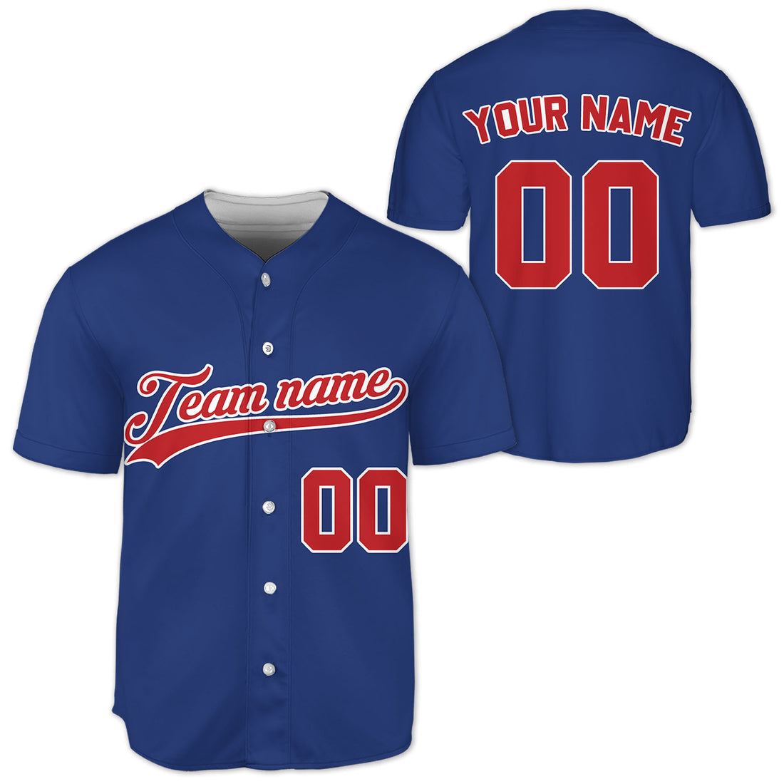 Custom-Blue-Red-Baseball-Jersey