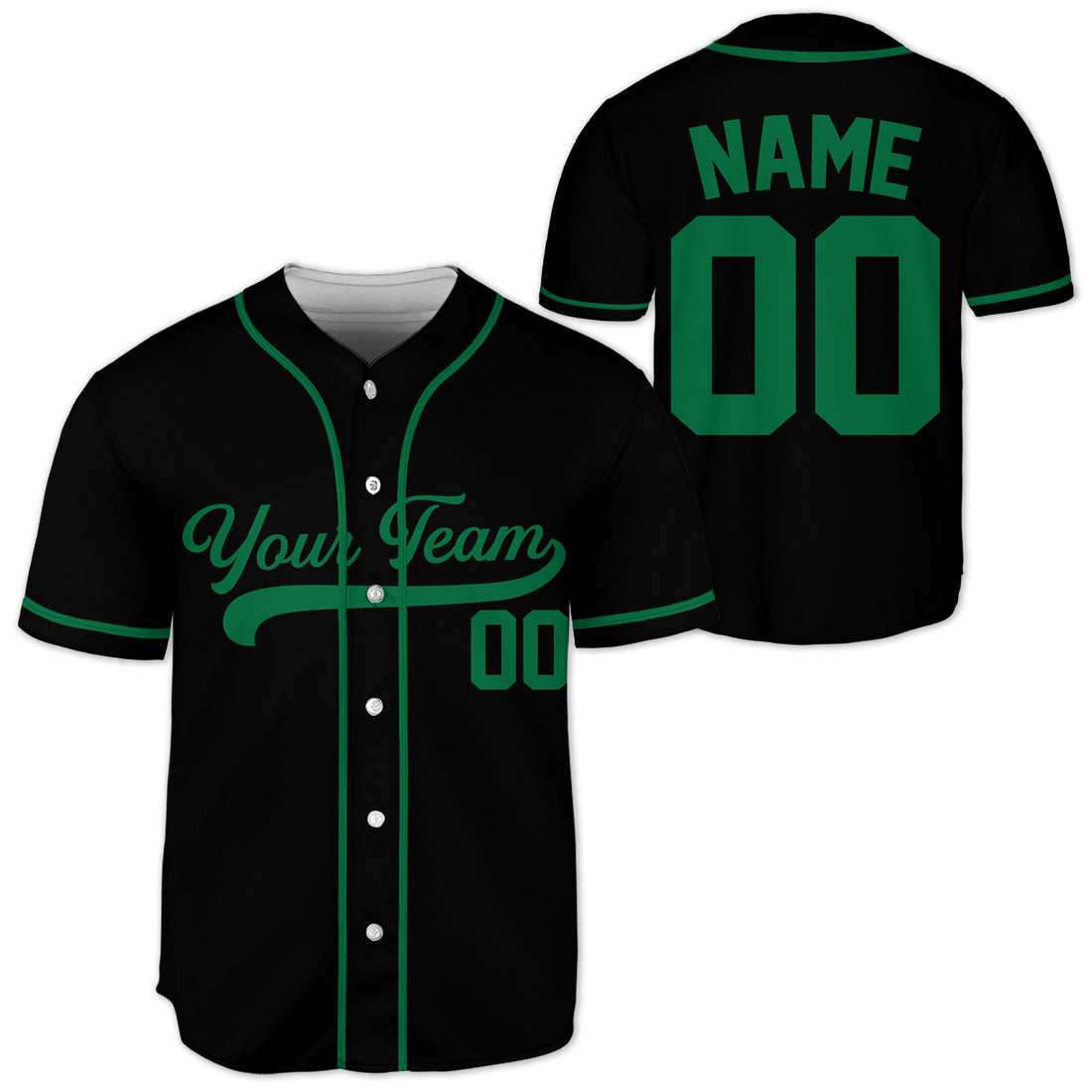 Custom-Colors-Baseball-Jersey-Sports-Team-Personalized-Text-And-Number-Green