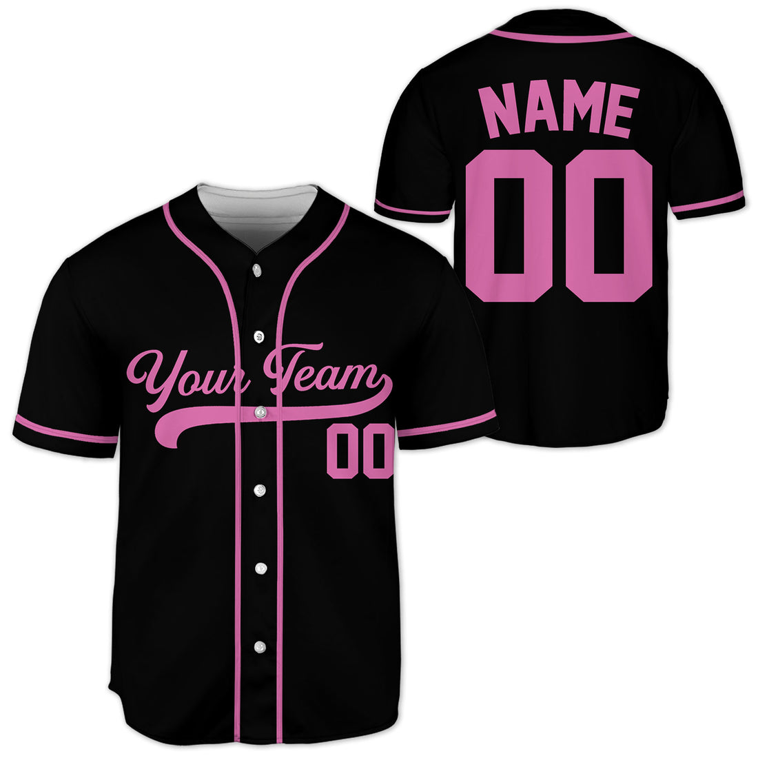 Custom-Colors-Baseball-Jersey-Sports-Team-Personalized-Text-And-Number-Pink