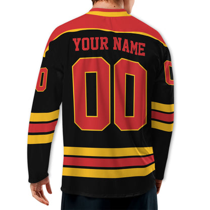 custom-cool-amateur-team-up-hockey-jersey-red-and-black-and-yellow-i3-4555