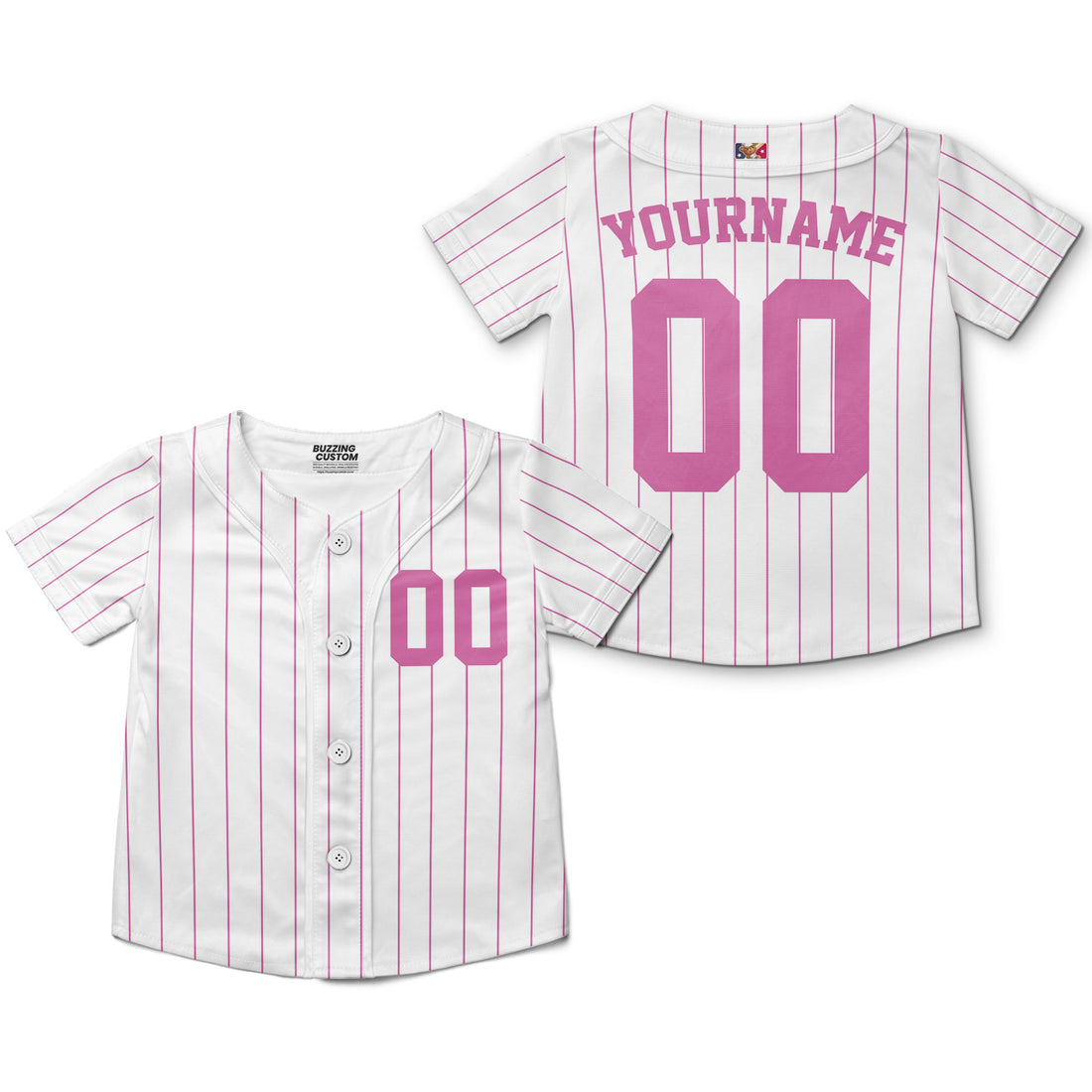 custom-cute-kids-pinstripe-simple-baby-pink-baseball-jersey-6134