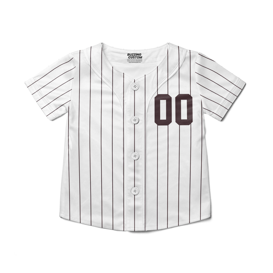 custom-cute-kids-pinstripe-simple-dark-brown-baseball-jersey-6907