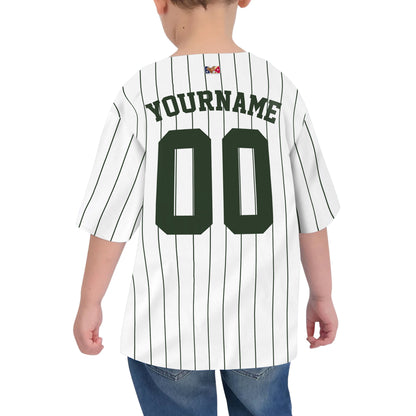 custom-cute-kids-pinstripe-simple-hunter-green-baseball-jersey-1552