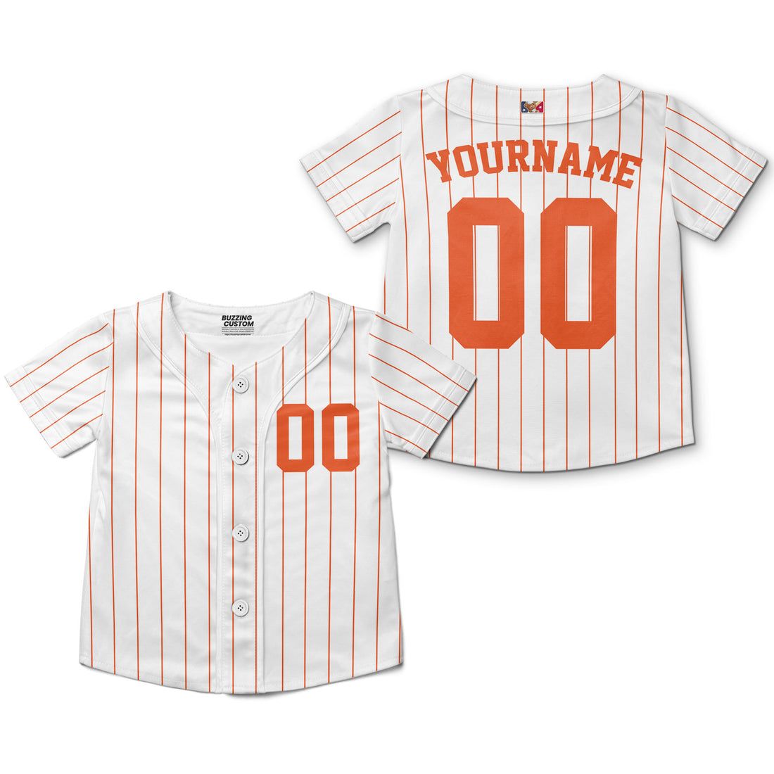 custom-cute-kids-pinstripe-simple-orange-baseball-jersey-2167