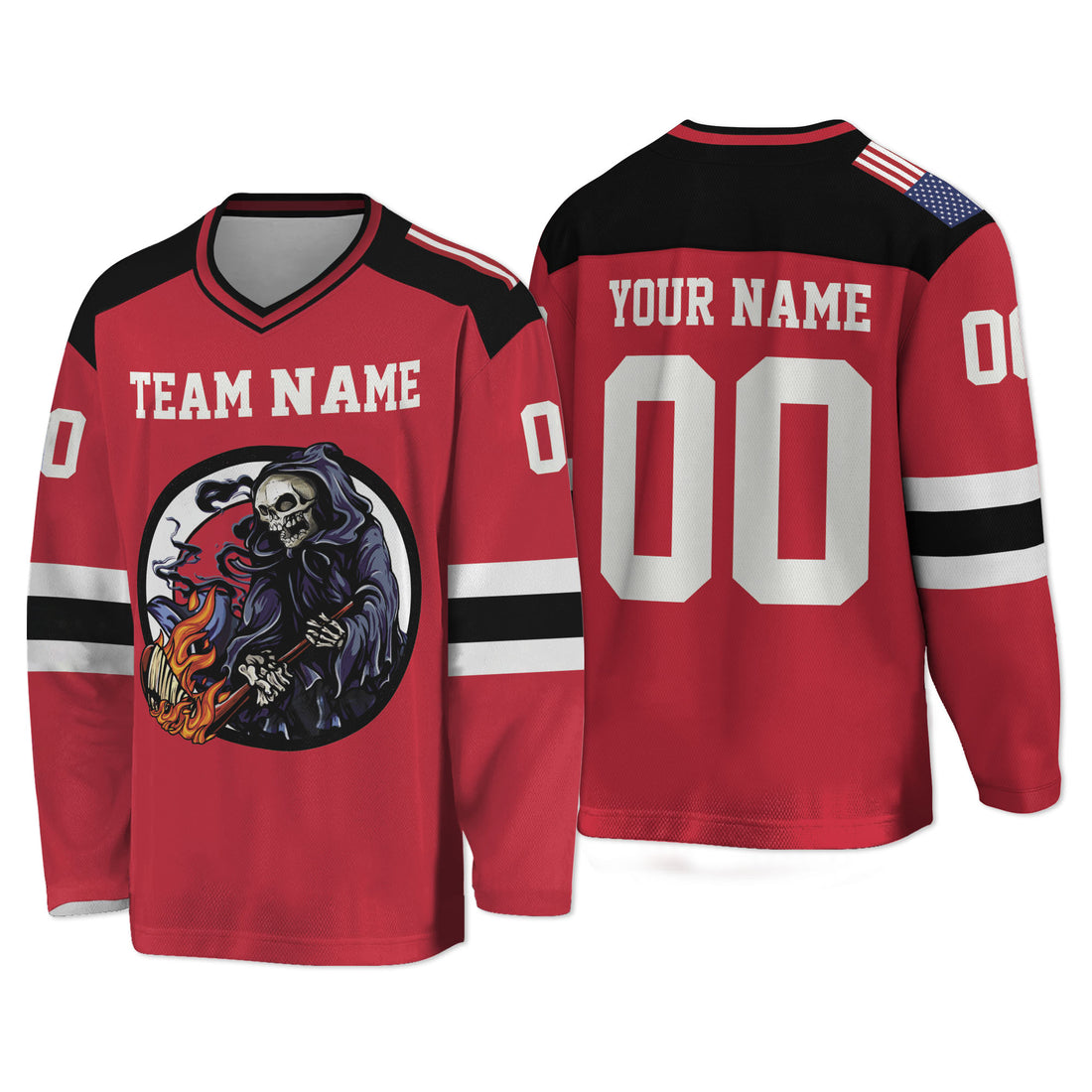 Custom-Famous-Reaper-Hockey-Team-Hurricanes-Red-and-Black-I2