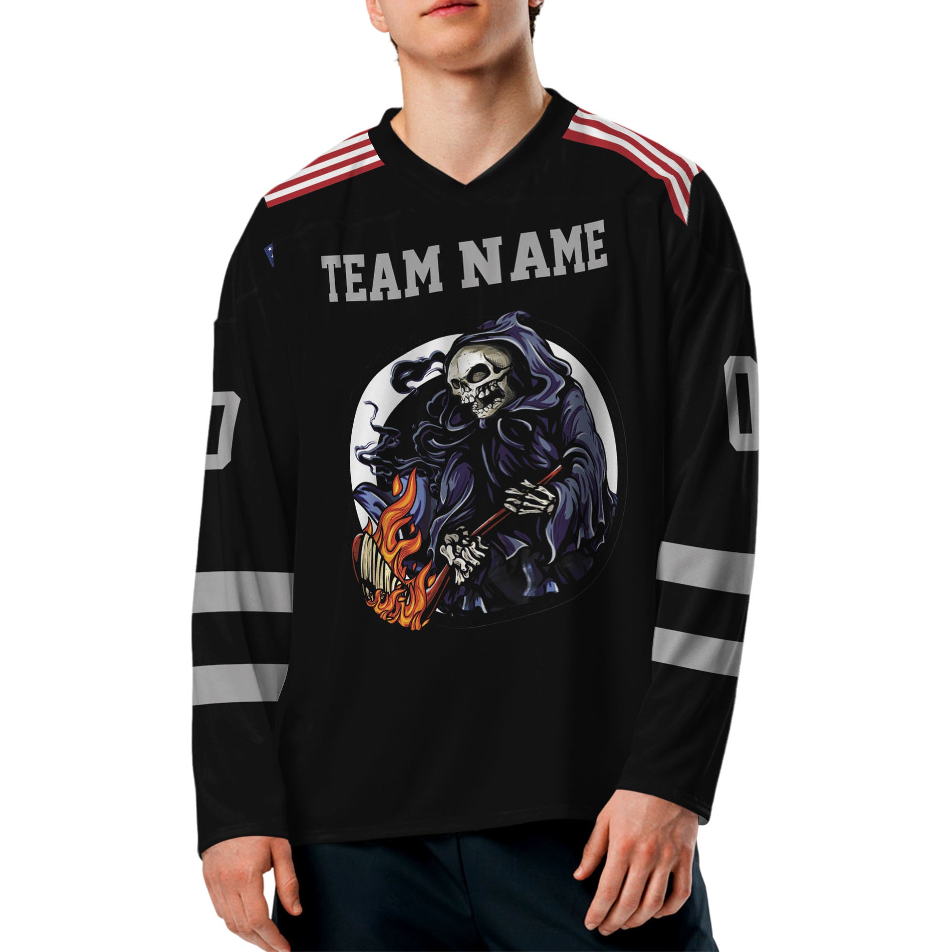 Custom-Famous-Reaper-Hockey-Team-Kings-Black-and-Grey-I2