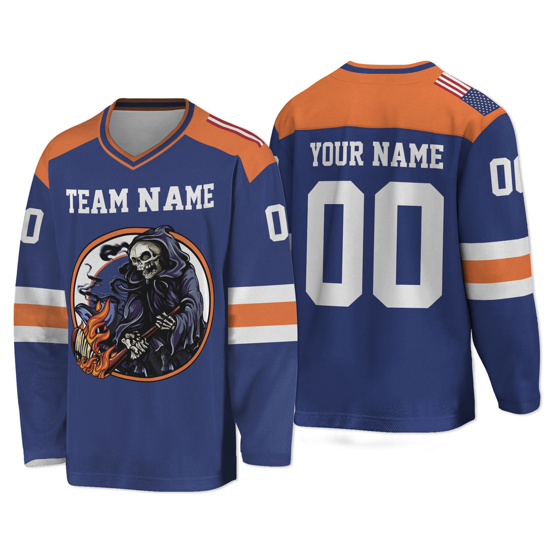 Custom-Famous-Reaper-Hockey-Team-Oil-Blue-and-Orange-I2