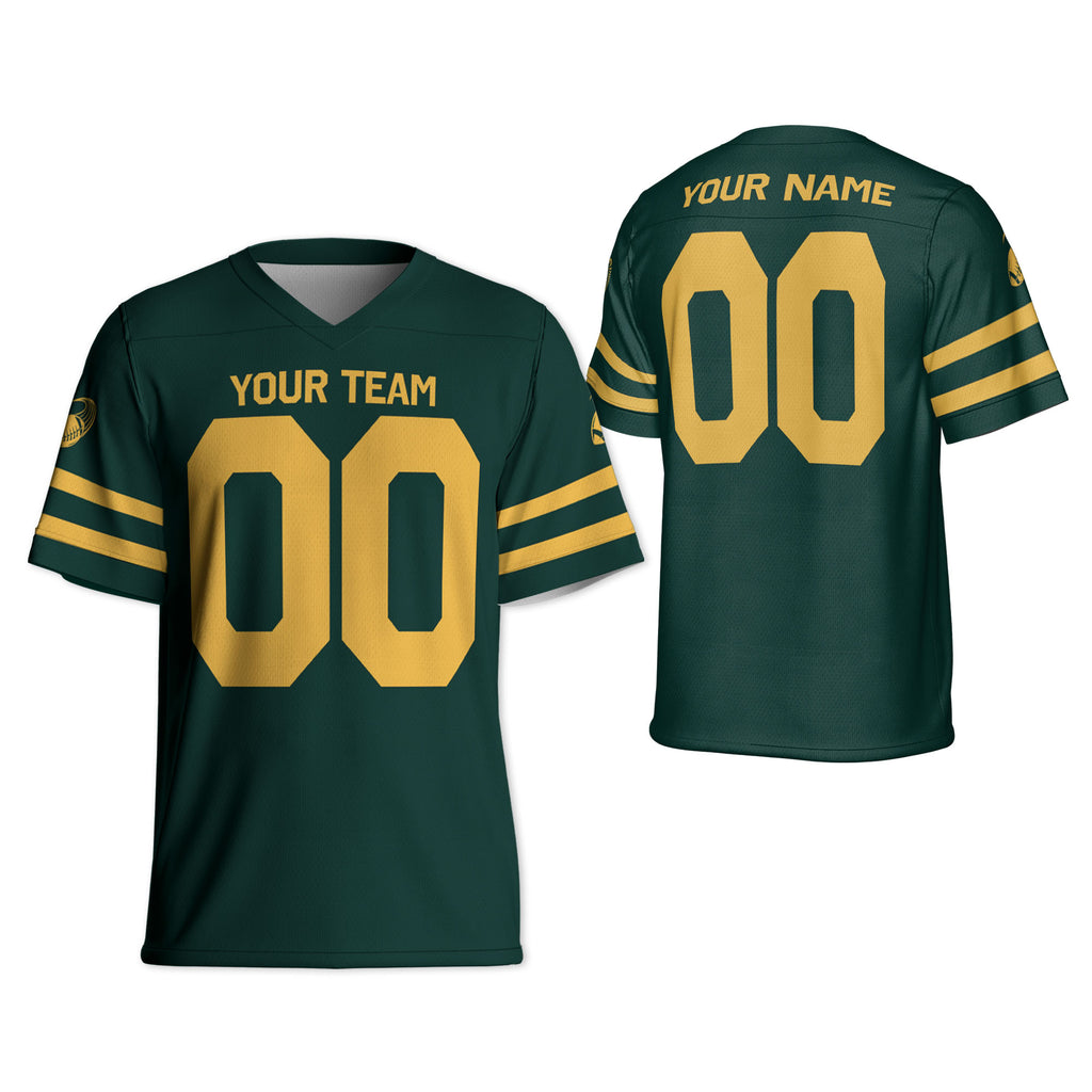 Custom-Famous-Team-Awesome-Star-Sport-Green-Simple--Football-Jersey-I3